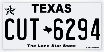 TX license plate CUT6294