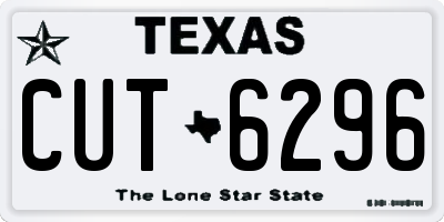 TX license plate CUT6296