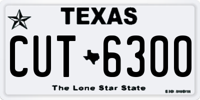 TX license plate CUT6300