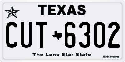 TX license plate CUT6302
