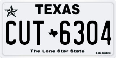 TX license plate CUT6304