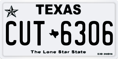 TX license plate CUT6306