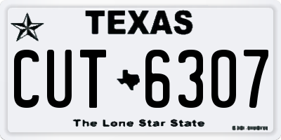 TX license plate CUT6307