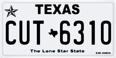 TX license plate CUT6310