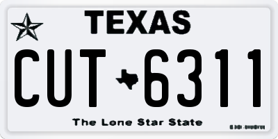 TX license plate CUT6311