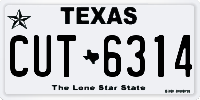 TX license plate CUT6314
