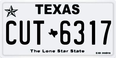 TX license plate CUT6317