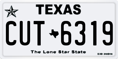 TX license plate CUT6319