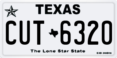 TX license plate CUT6320
