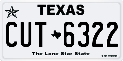 TX license plate CUT6322