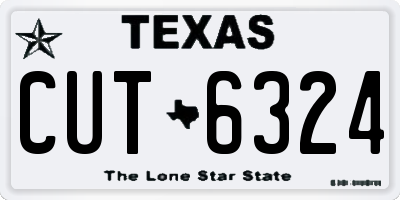 TX license plate CUT6324