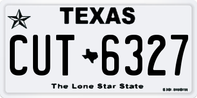 TX license plate CUT6327