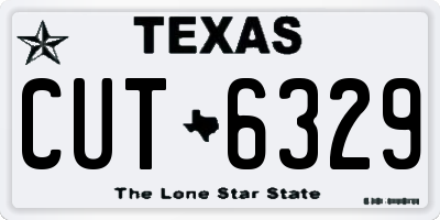 TX license plate CUT6329
