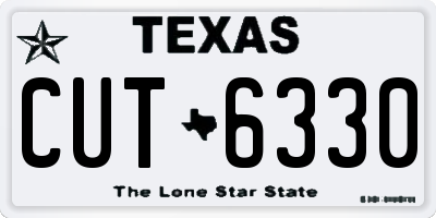 TX license plate CUT6330