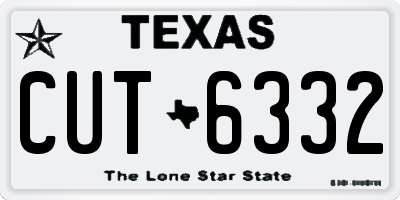 TX license plate CUT6332