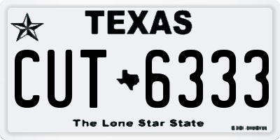 TX license plate CUT6333