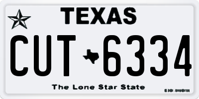 TX license plate CUT6334