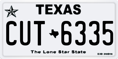 TX license plate CUT6335