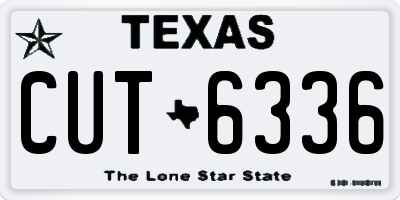 TX license plate CUT6336