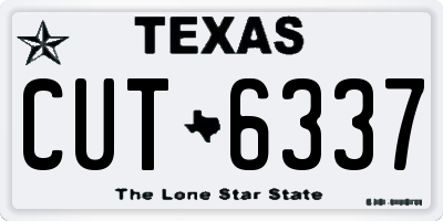TX license plate CUT6337