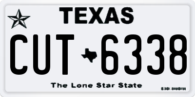 TX license plate CUT6338