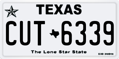 TX license plate CUT6339