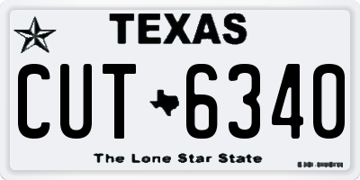 TX license plate CUT6340