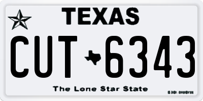 TX license plate CUT6343