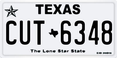 TX license plate CUT6348