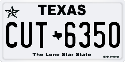 TX license plate CUT6350