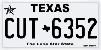 TX license plate CUT6352