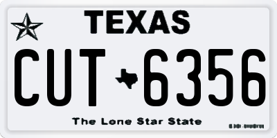 TX license plate CUT6356