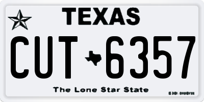 TX license plate CUT6357