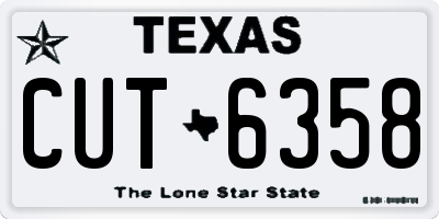 TX license plate CUT6358