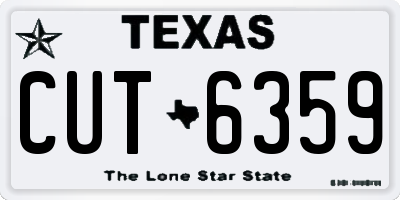 TX license plate CUT6359