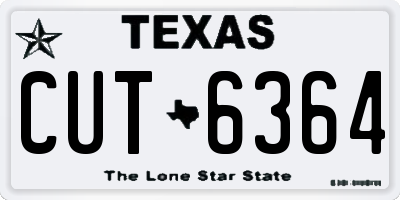 TX license plate CUT6364