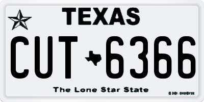 TX license plate CUT6366
