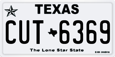 TX license plate CUT6369