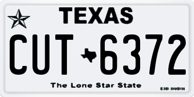 TX license plate CUT6372