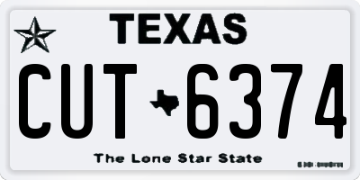 TX license plate CUT6374