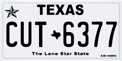 TX license plate CUT6377