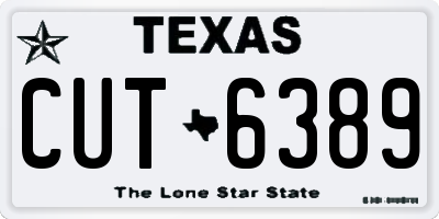TX license plate CUT6389
