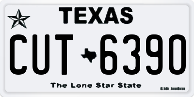 TX license plate CUT6390