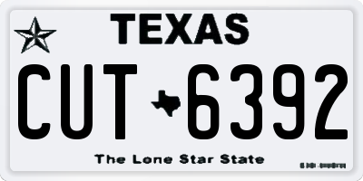 TX license plate CUT6392