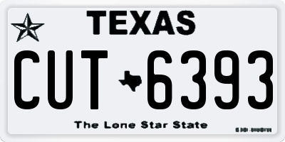 TX license plate CUT6393