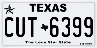 TX license plate CUT6399