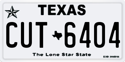 TX license plate CUT6404
