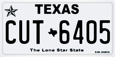 TX license plate CUT6405
