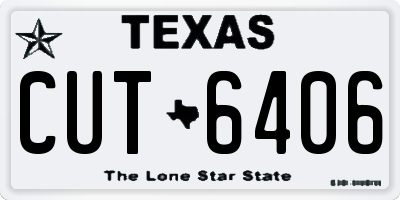 TX license plate CUT6406