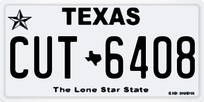 TX license plate CUT6408